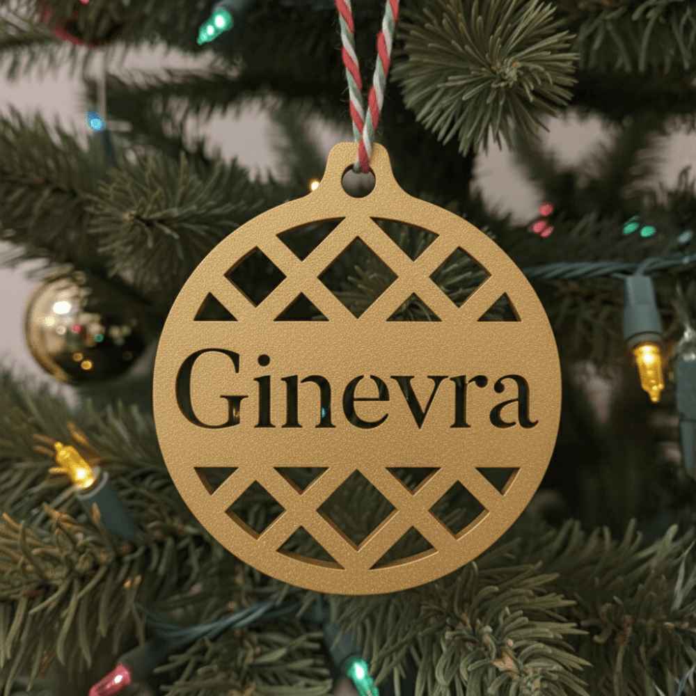 Pallina di Natale con Nome – Geometrica Chic