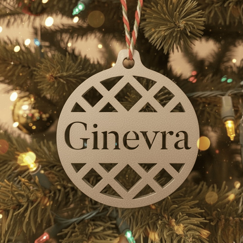Pallina di Natale con Nome – Geometrica Chic