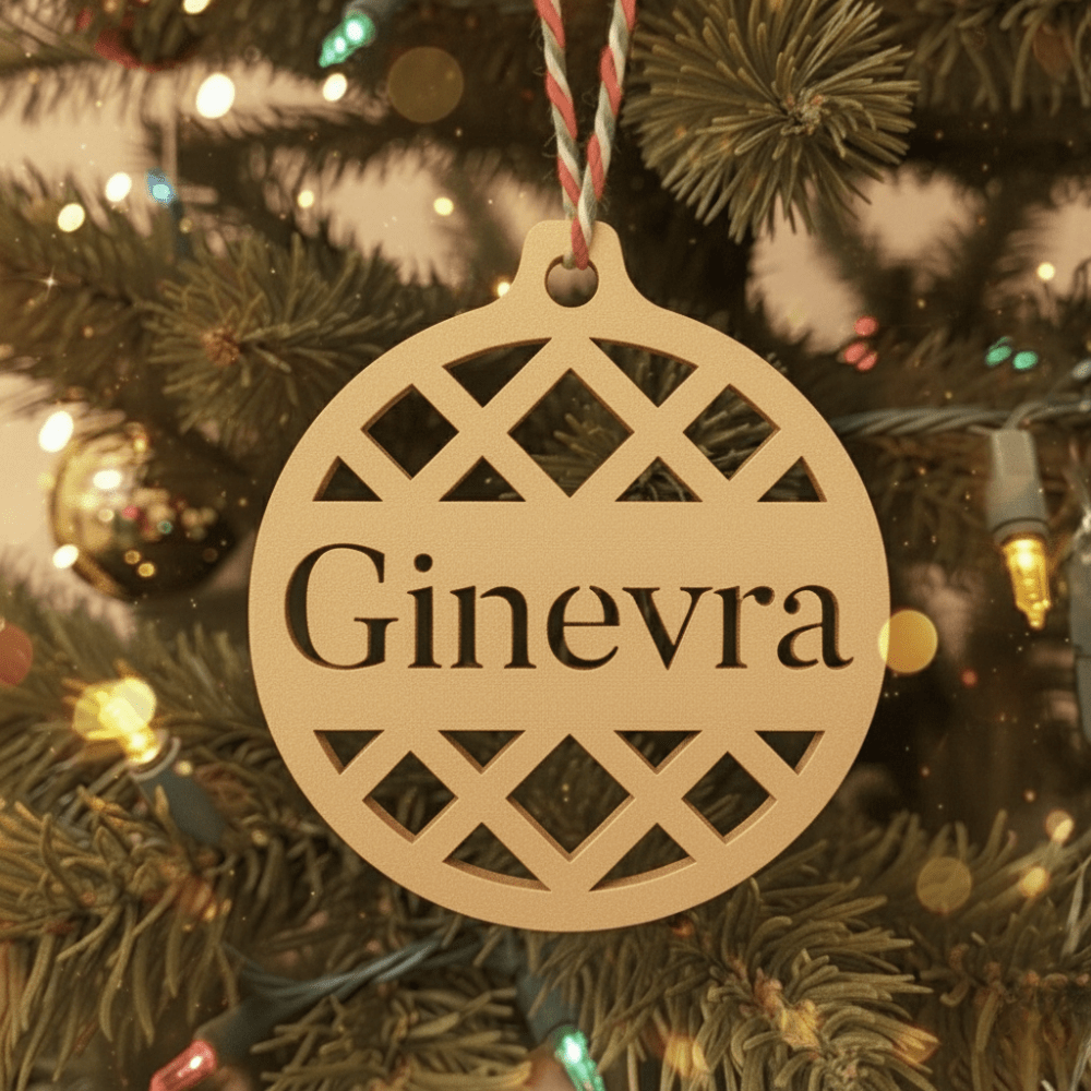 Pallina di Natale con Nome – Geometrica Chic
