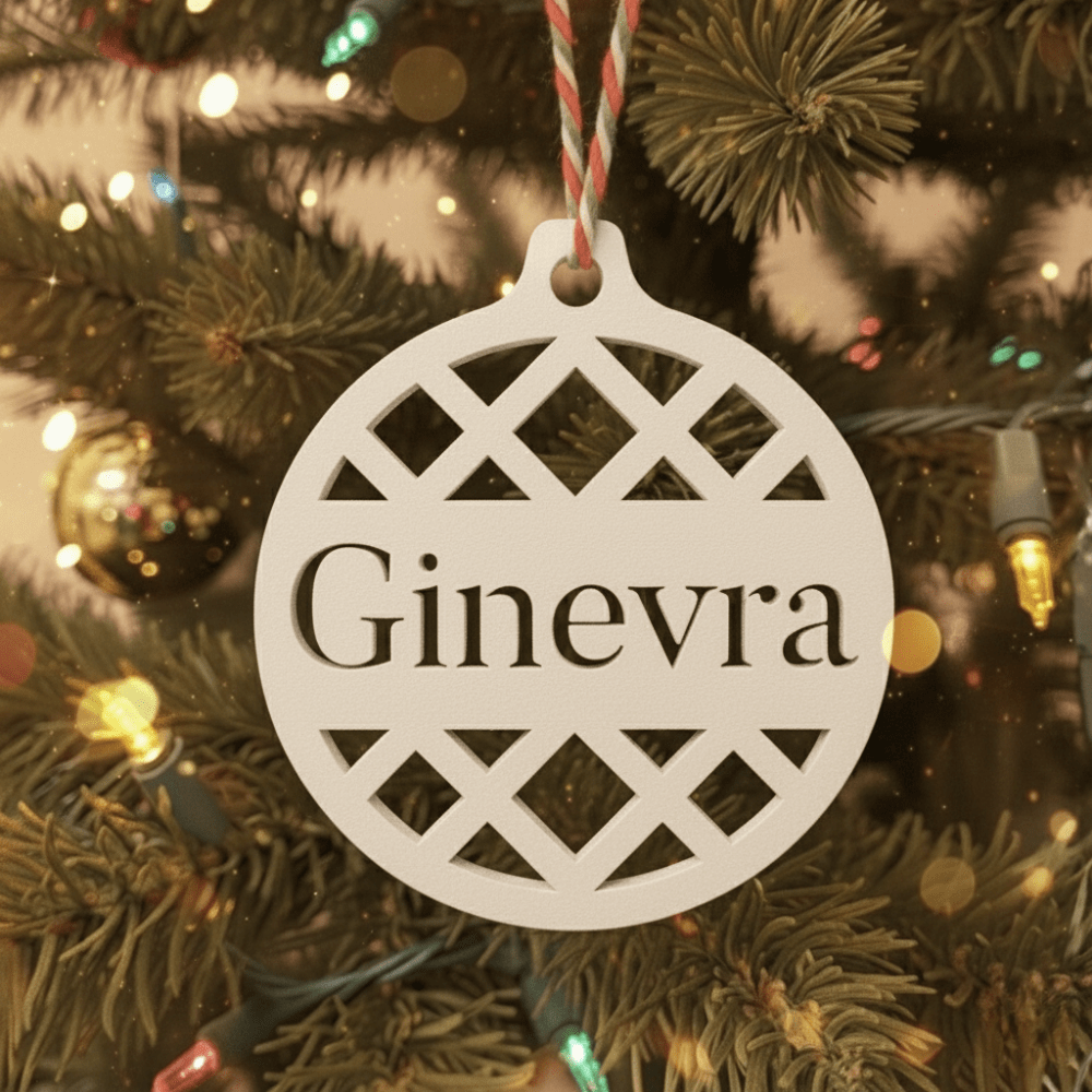 Pallina di Natale con Nome – Geometrica Chic