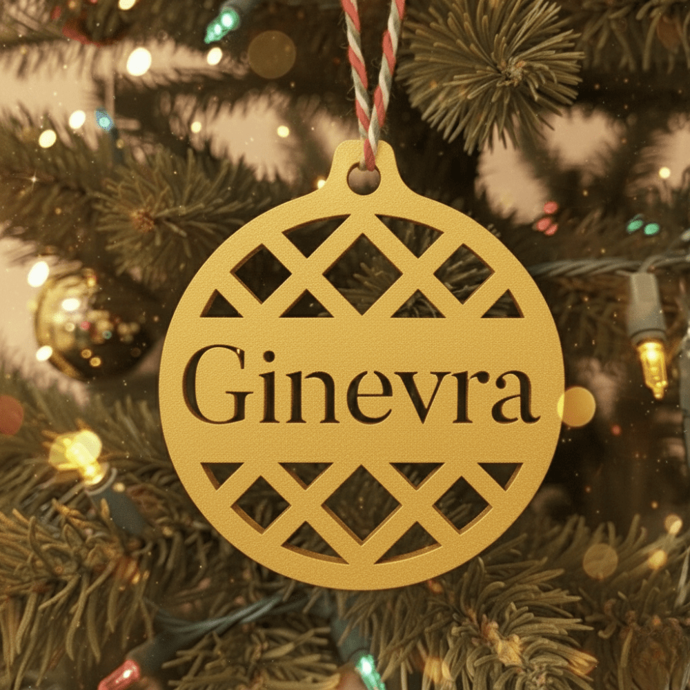 Pallina di Natale con Nome – Geometrica Chic