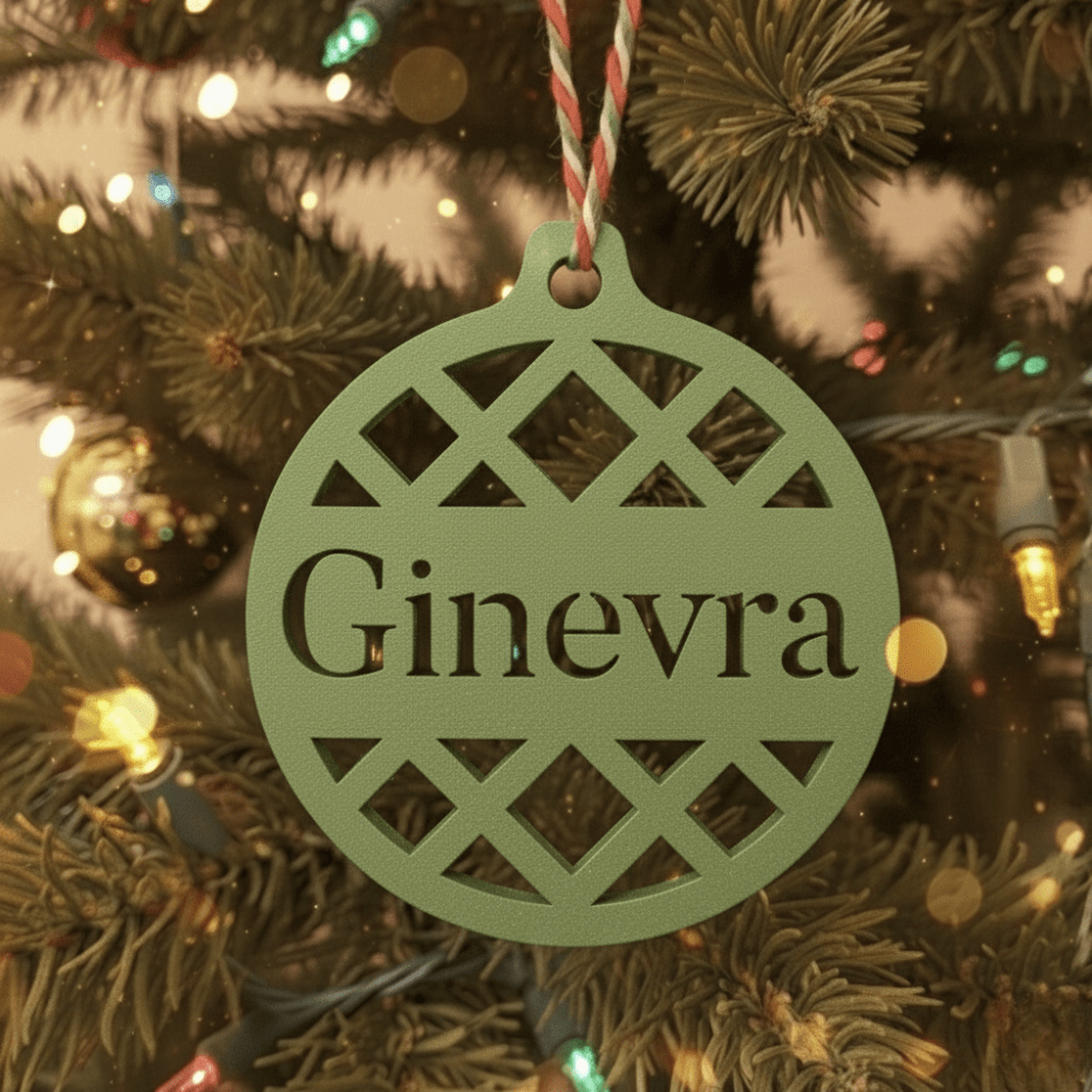 Pallina di Natale con Nome – Geometrica Chic