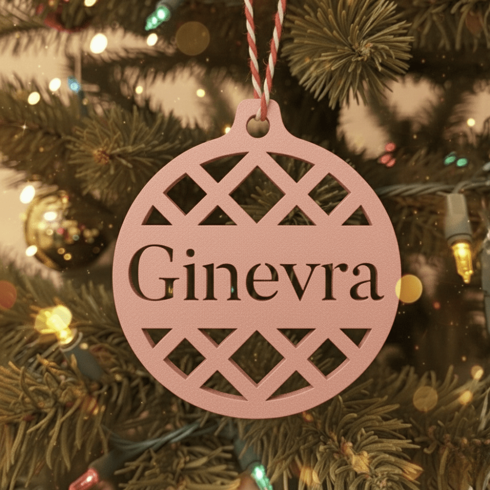 Pallina di Natale con Nome – Geometrica Chic