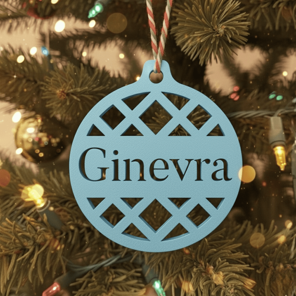 Pallina di Natale con Nome – Geometrica Chic