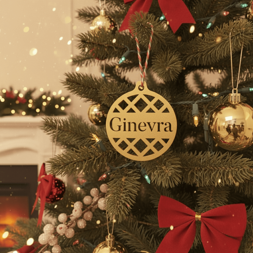 Pallina di Natale con Nome – Geometrica Chic
