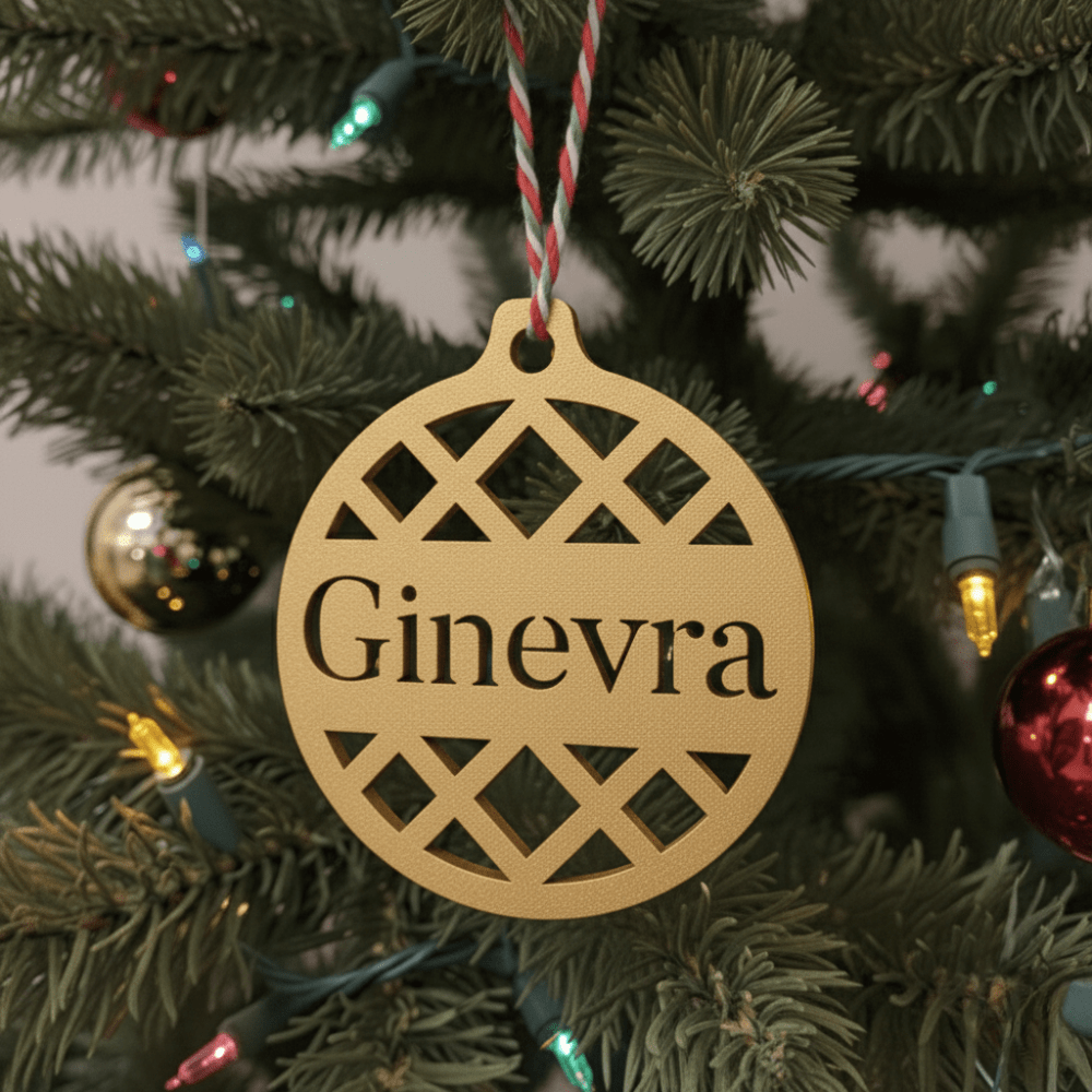 Pallina di Natale con Nome – Geometrica Chic