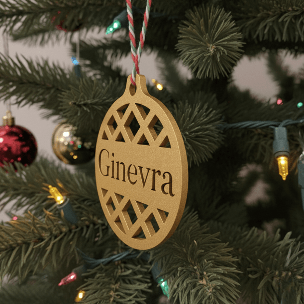 Pallina di Natale con Nome – Geometrica Chic