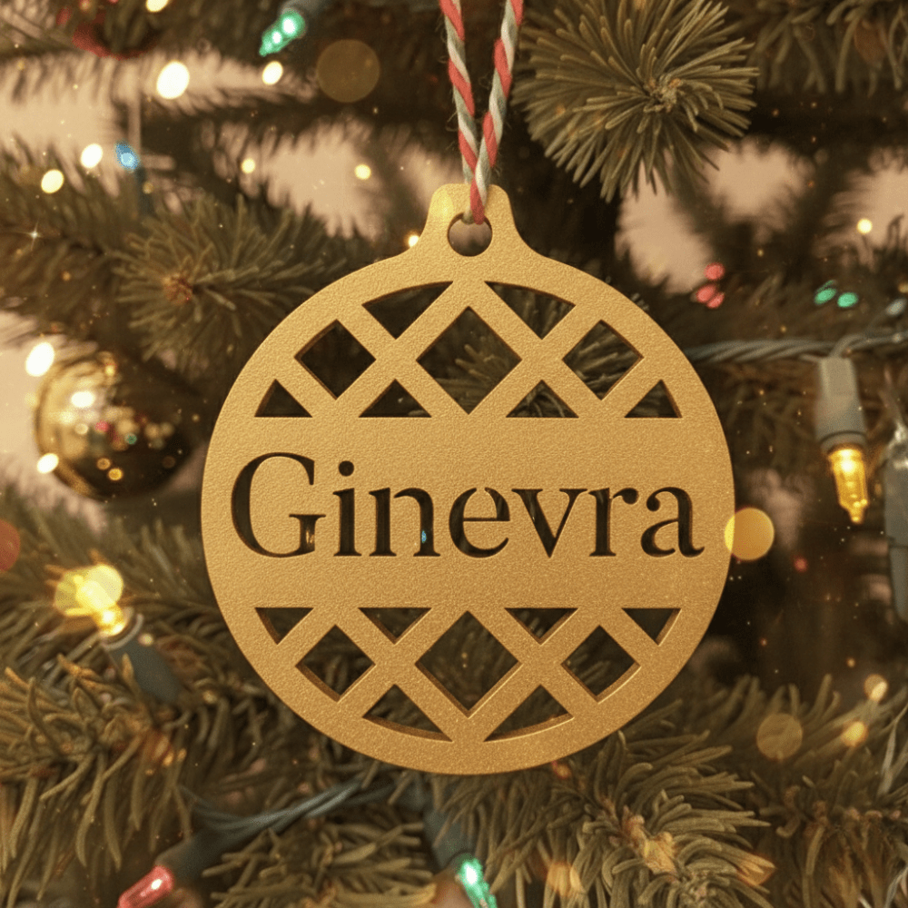 Pallina di Natale con Nome – Geometrica Chic