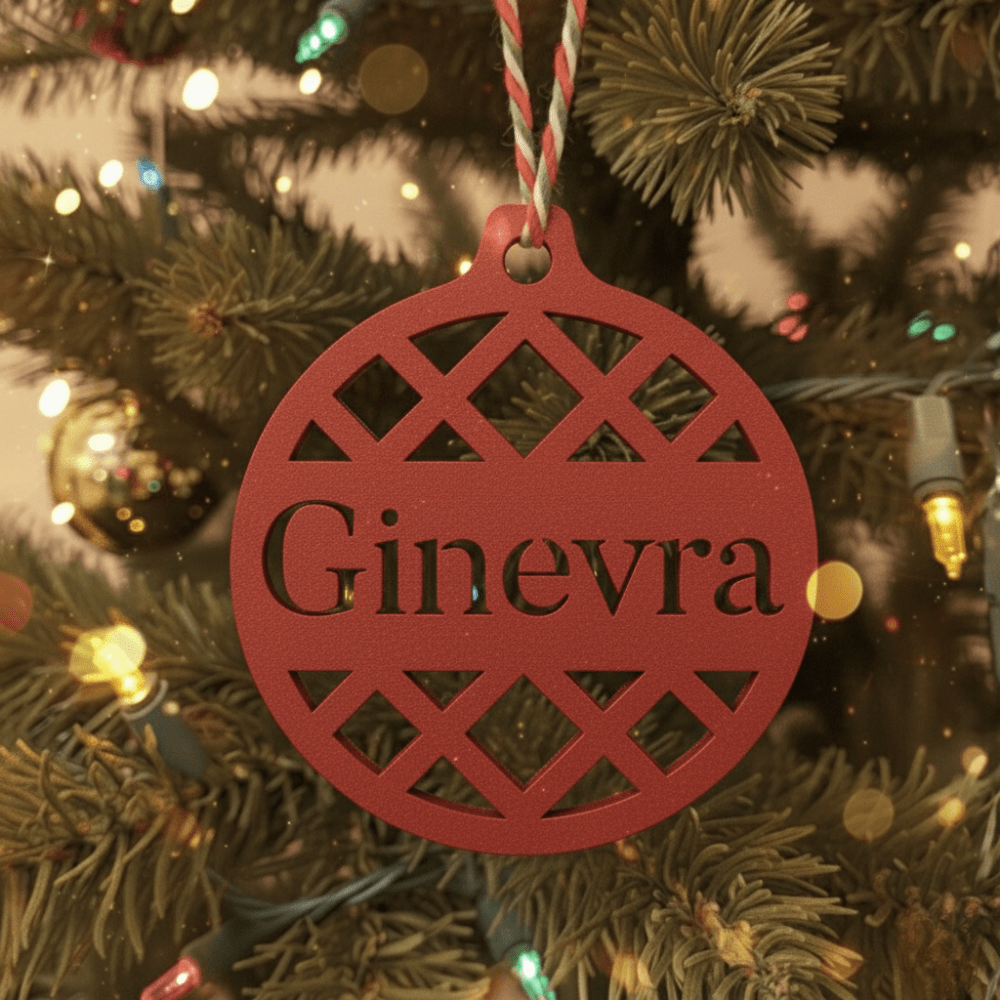 Pallina di Natale con Nome – Geometrica Chic
