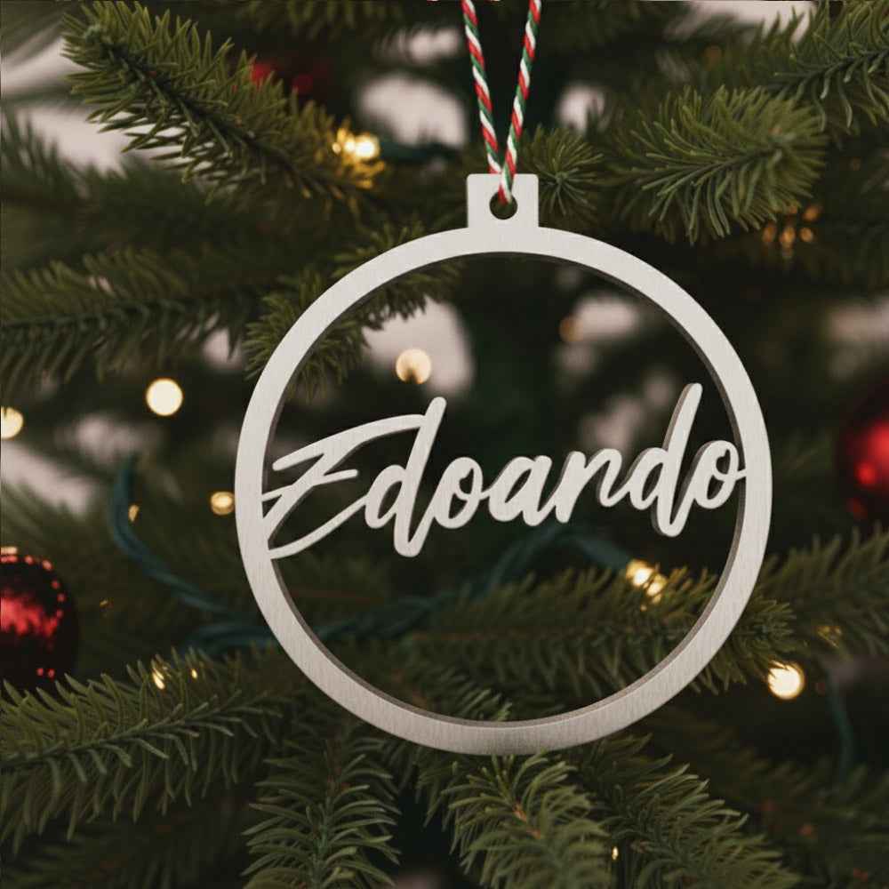Pallina di Natale Albero con Nome