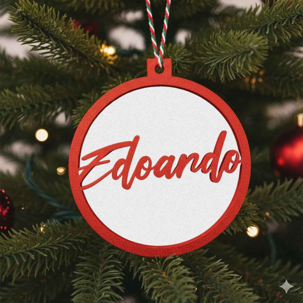 Pallina di Natale Albero con Nome