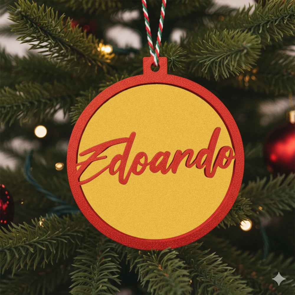 Pallina di Natale Albero con Nome