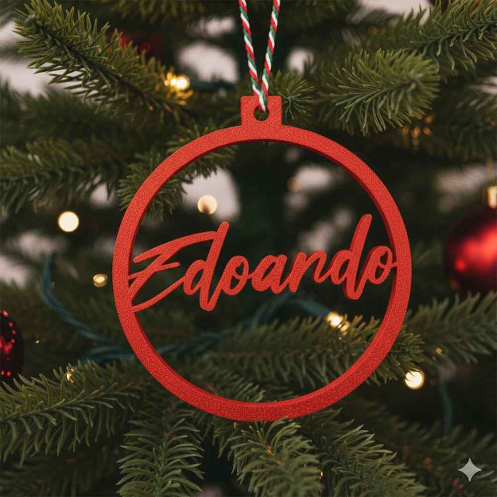 Pallina di Natale Albero con Nome