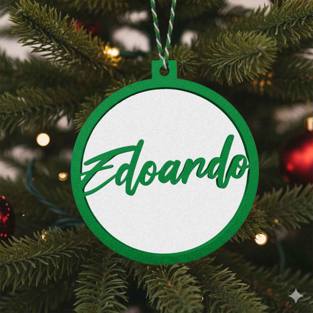 Pallina di Natale Albero con Nome