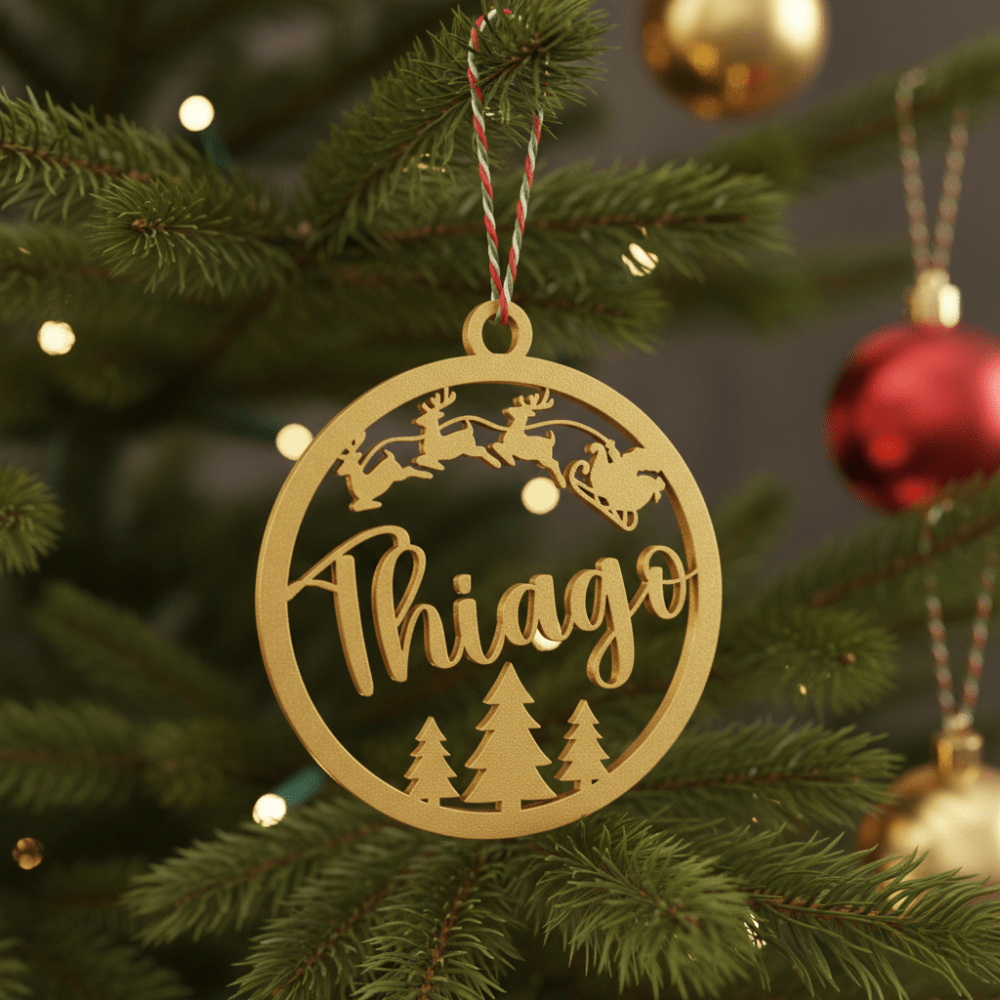Pallina di Natale con Nome – Slitta Incantata