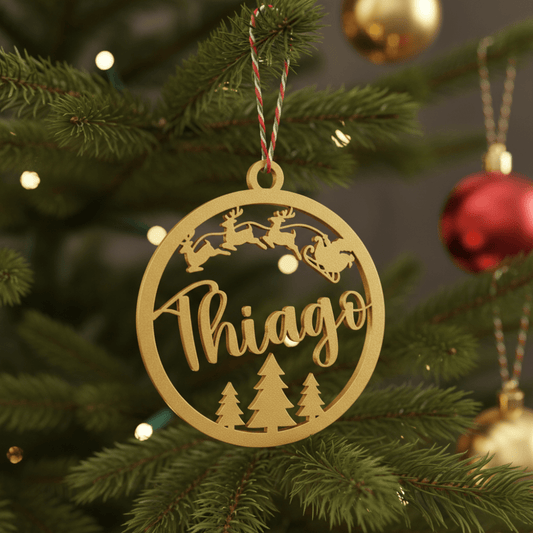 Pallina di Natale con Nome – Slitta Incantata