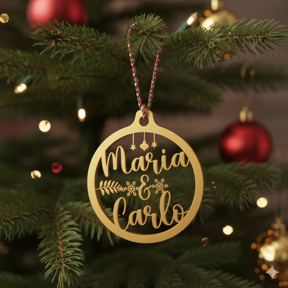 Pallina di Natale con Nome - Noi Due