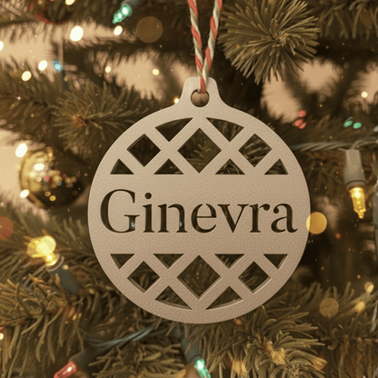 Pallina di Natale con Nome – Geometrica Chic