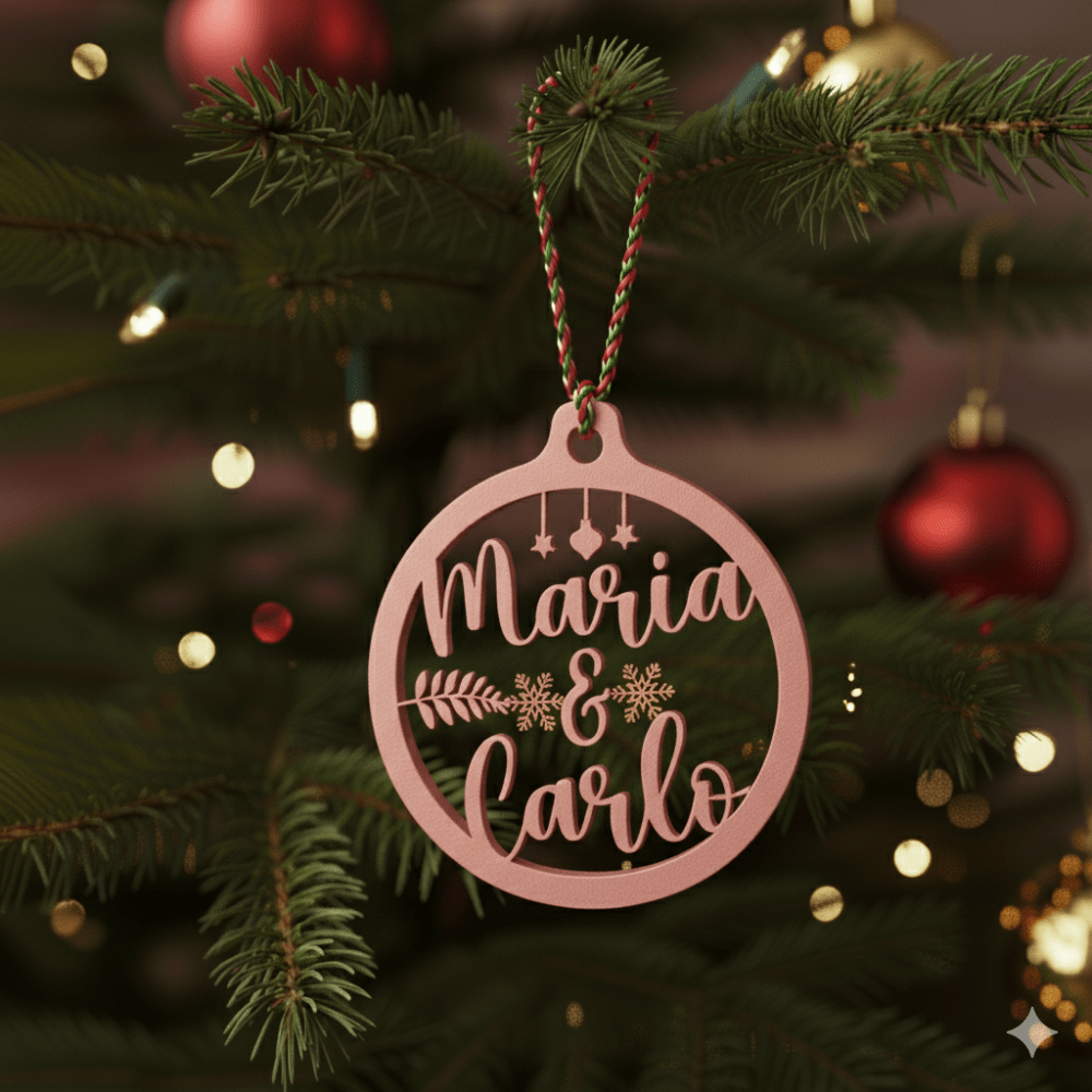 Pallina di Natale con Nome - Noi Due
