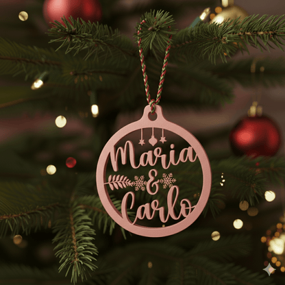 Pallina di Natale con Nome - Noi Due