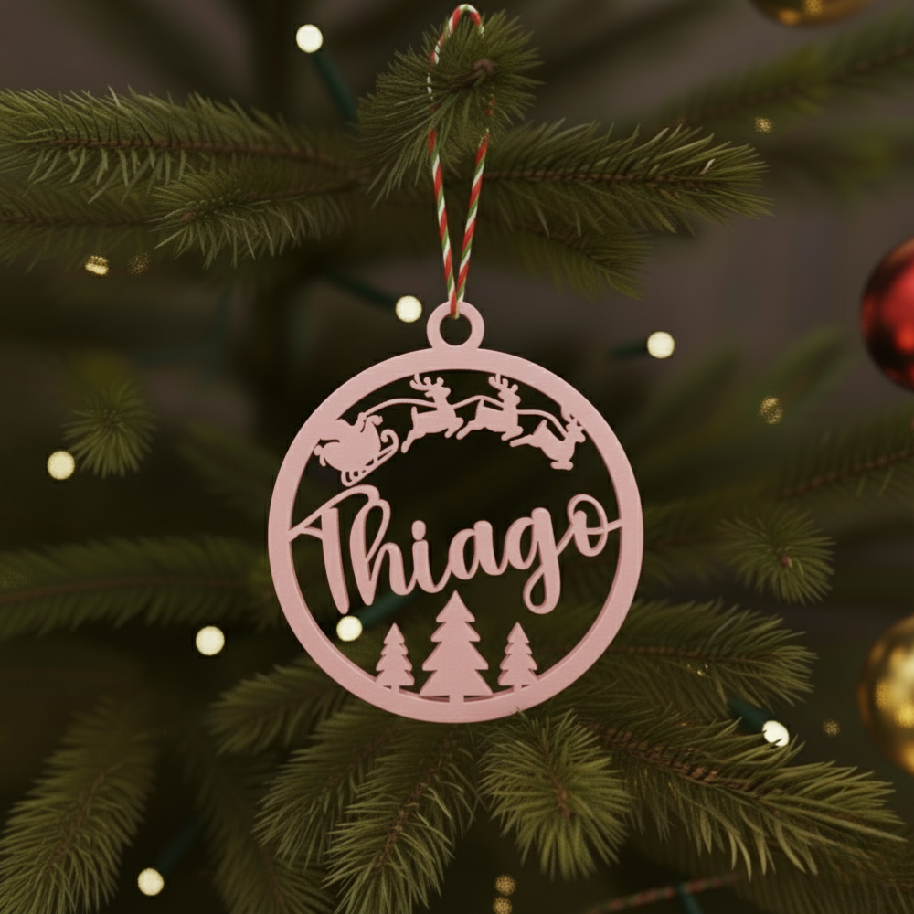 Pallina di Natale con Nome – Slitta Incantata