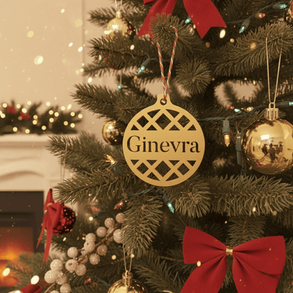 Pallina di Natale con Nome – Geometrica Chic