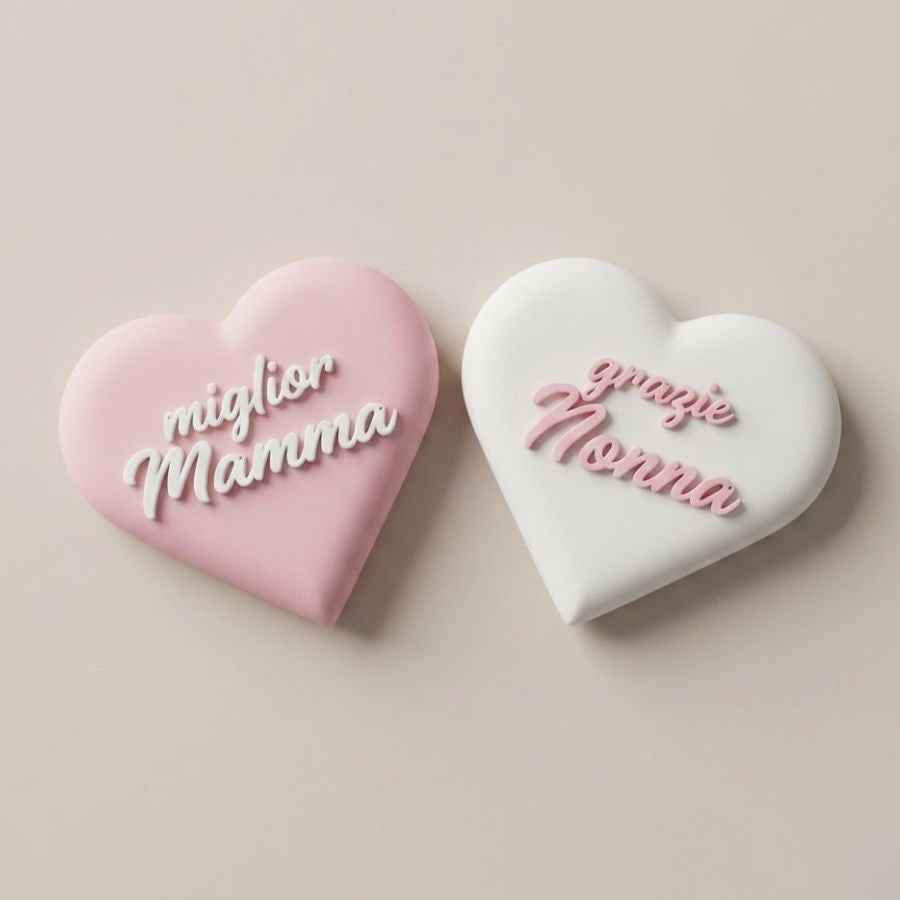 Set calamite cuore mamma nonna