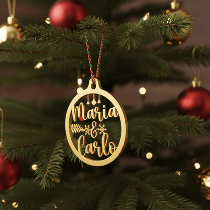 Pallina di Natale con Nome - Noi Due