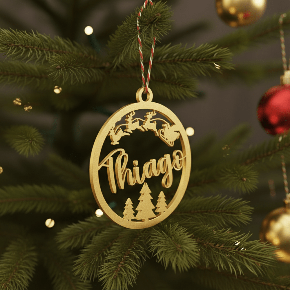 Pallina di Natale con Nome – Slitta Incantata