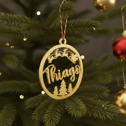 Pallina di Natale con Nome – Slitta Incantata