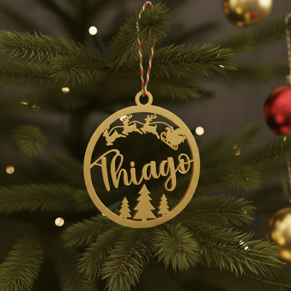 Pallina di Natale con Nome – Slitta Incantata
