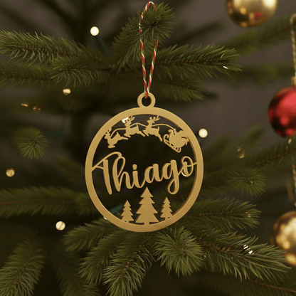 Pallina di Natale con Nome – Slitta Incantata