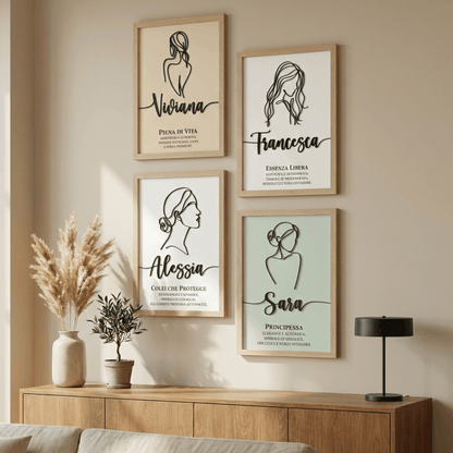 galleria quadri line art in 3D