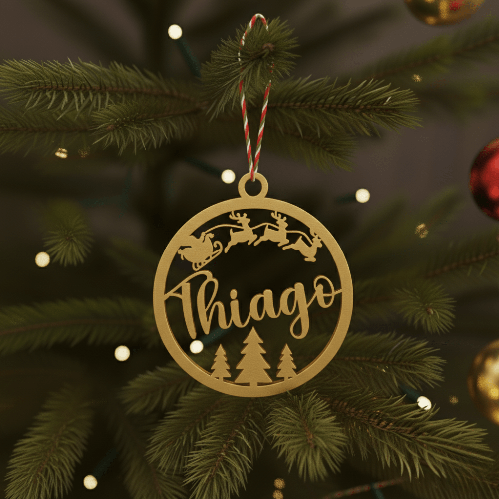 Pallina di Natale con Nome – Slitta Incantata