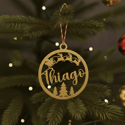 Pallina di Natale con Nome – Slitta Incantata