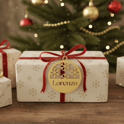 Pallina di Natale con Nome – Fiocchi di Neve