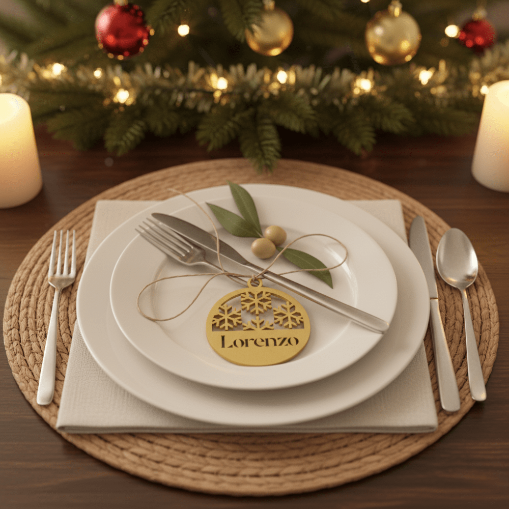 Pallina di Natale con Nome – Fiocchi di Neve
