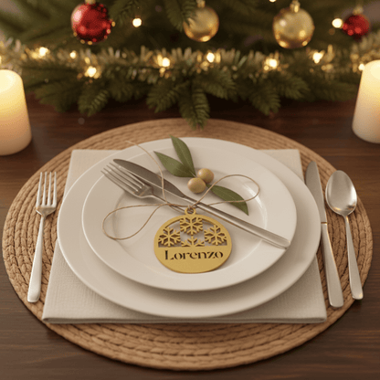 Pallina di Natale con Nome – Fiocchi di Neve