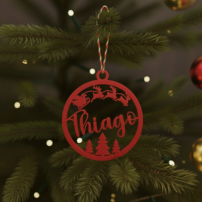 Pallina di Natale con Nome – Slitta Incantata