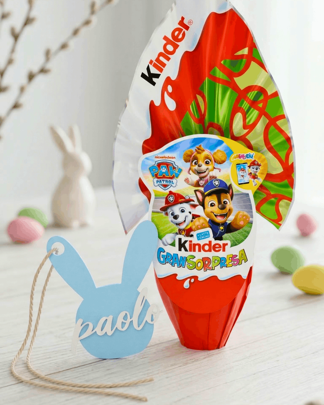 Coniglietto Personalizzato per Uovo di Pasqua