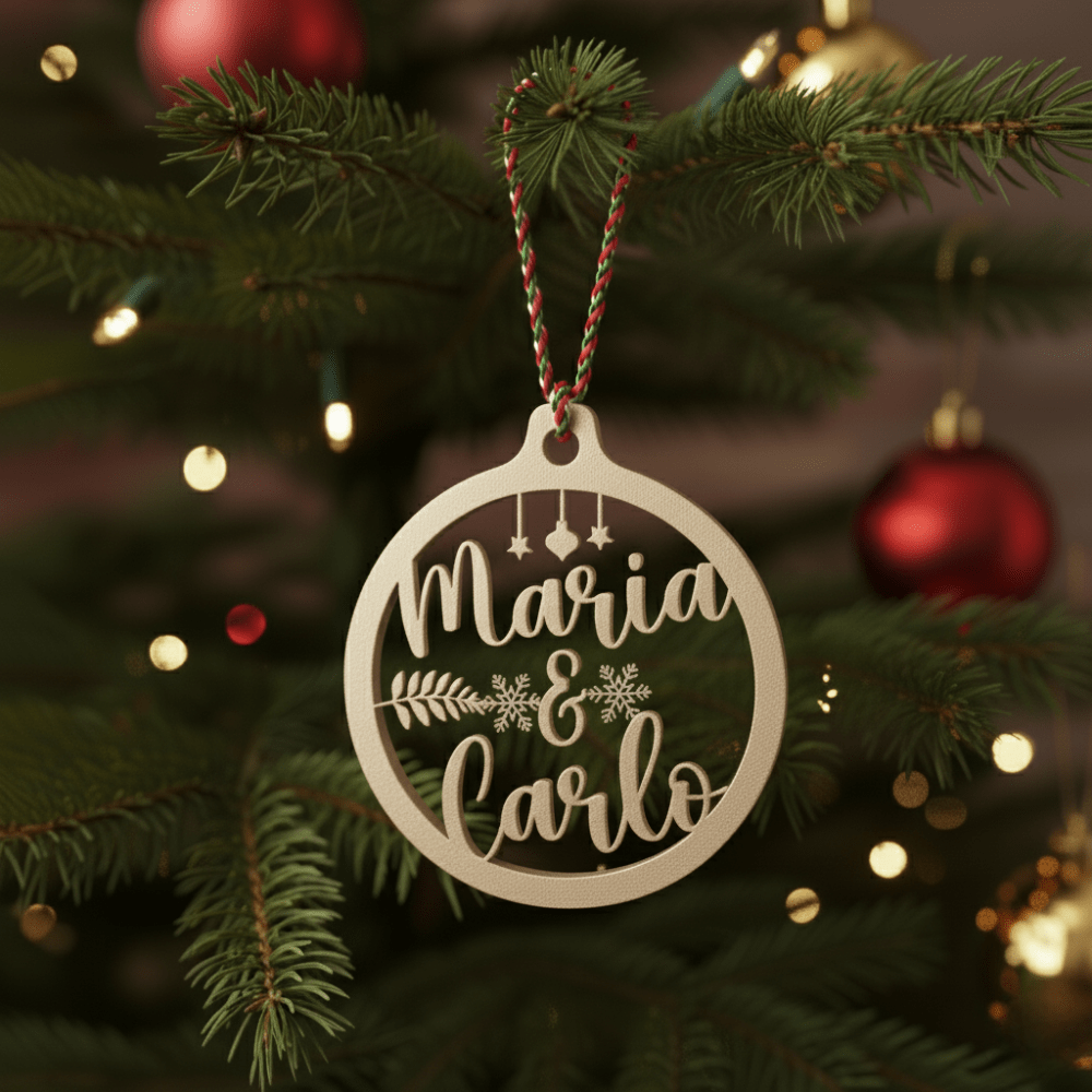 Pallina di Natale con Nome - Noi Due