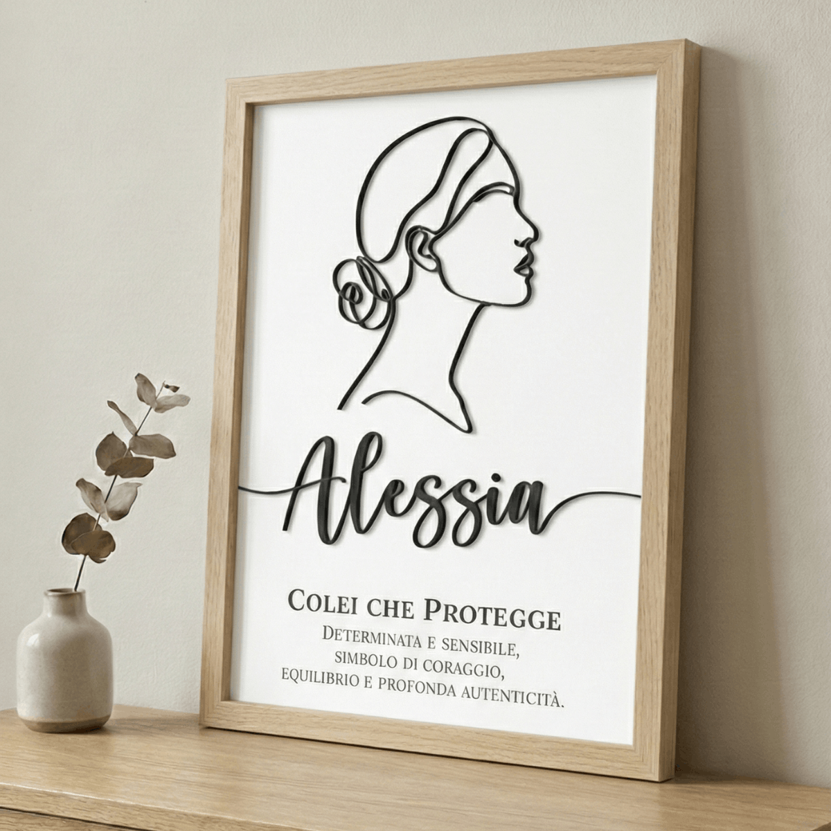 quadro line art personalizzato