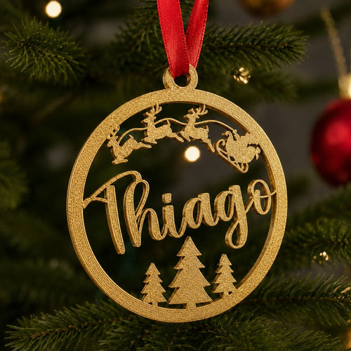Pallina di Natale con Nome – Slitta Incantata