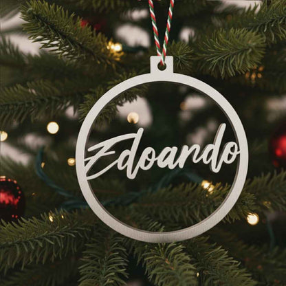 Pallina di Natale Albero con Nome