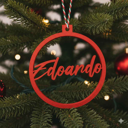 Pallina di Natale Albero con Nome